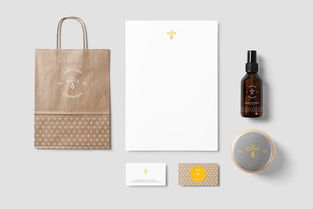 infinibee 蜂蜜有機美容護膚化妝品標志設計vi設計包裝設計